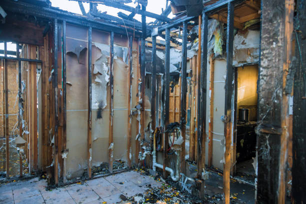 Professional Fire Damage Removal technician working in White Hall, WV